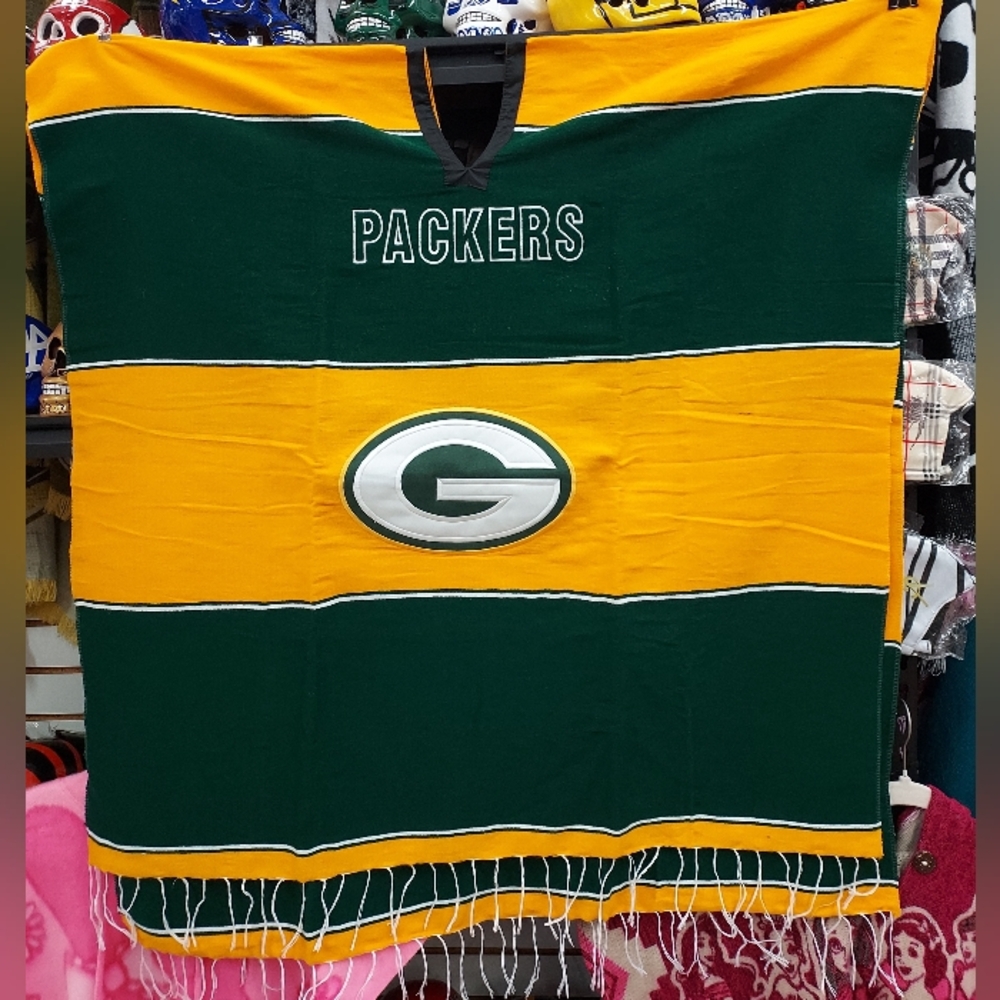 Packers Green and Yellow Poncho